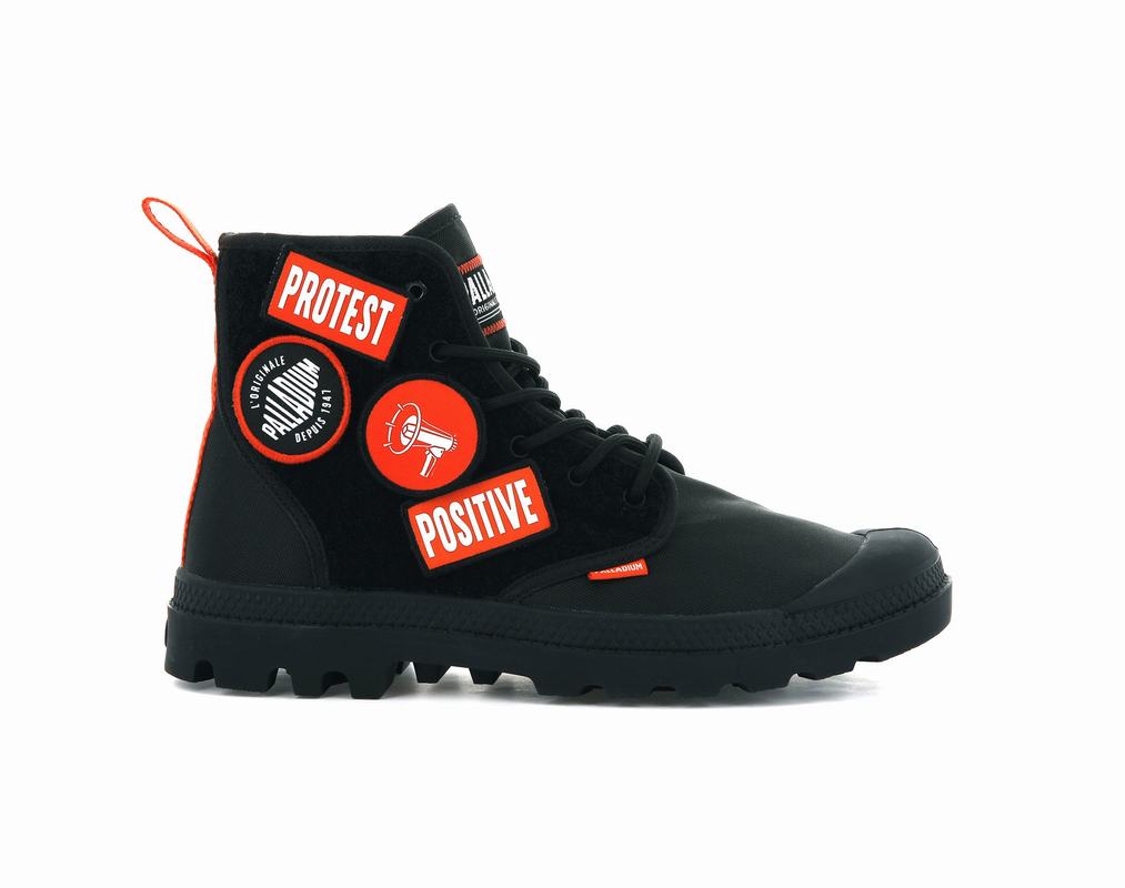 Palladium Pampa Hi Change Mens Boots Black Australia [GPLRQO-132]